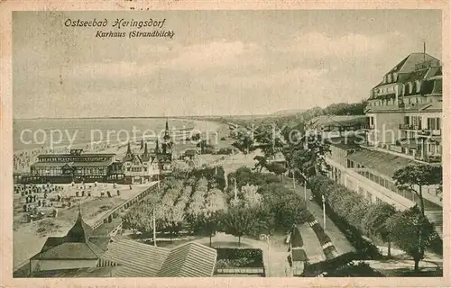 AK / Ansichtskarte Heringsdorf_Ostseebad_Usedom Kurhaus Strand Seebr?cke Heringsdorf_Ostseebad
