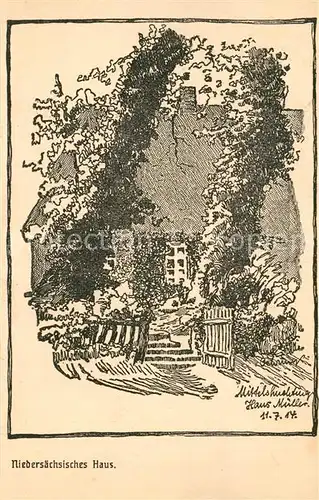 AK / Ansichtskarte Hannover Nieders?chsisches Haus K?nstlerkarte Hannover