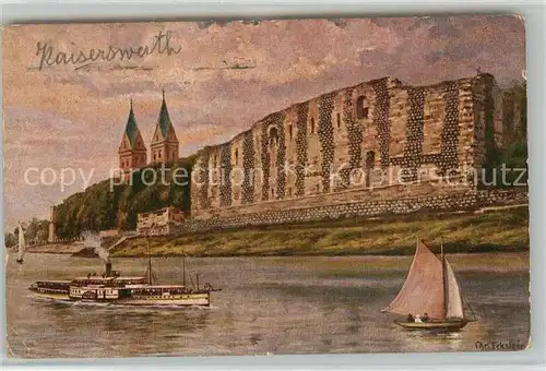 AK / Ansichtskarte Kaiserswerth Rheinpartie K?nstlerkarte Kaiserswerth