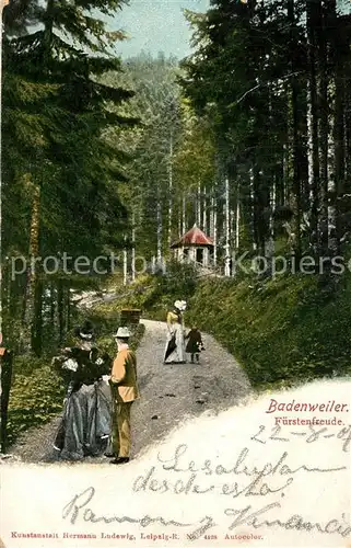 AK / Ansichtskarte Badenweiler Spaziergang an Fuerstenfreude Schutzhuette Badenweiler