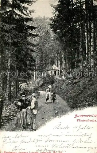 AK / Ansichtskarte Badenweiler Spaziergang an Fuerstenfreude Schutzhuette Stempel geprueft Badenweiler