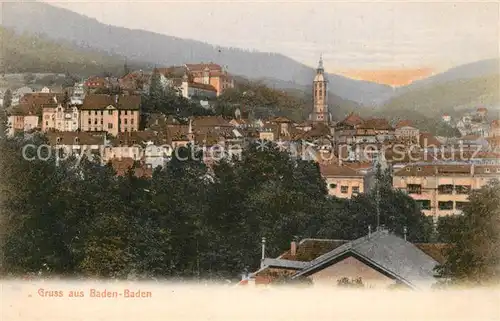 AK / Ansichtskarte Baden Baden Stadtpanorama Baden Baden