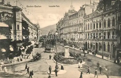 AK / Ansichtskarte Baden Baden Leopoldsplatz Denkmal Baden Baden