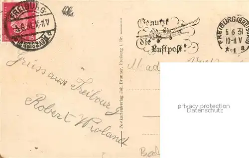 AK / Ansichtskarte Freiburg_Breisgau Kaiserstrasse Strassenbahn Freiburg Breisgau