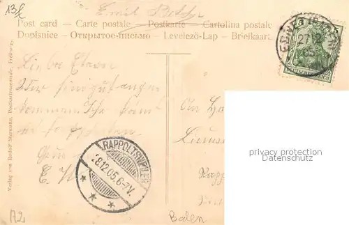 AK / Ansichtskarte Freiburg_Breisgau Kaiserstrasse Brunnen Strassenbahn Freiburg Breisgau