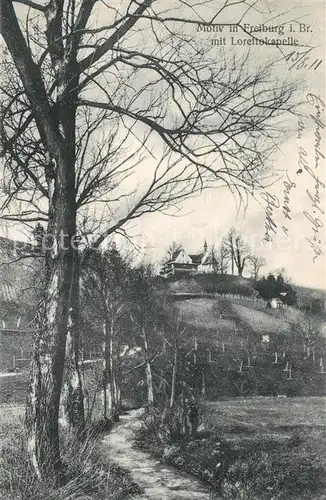 AK / Ansichtskarte Freiburg_Breisgau Landschaftspanorama mit Lorettokapelle Freiburg Breisgau