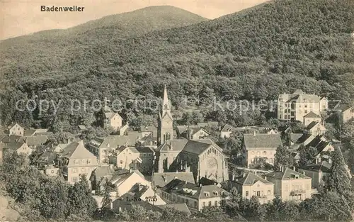 AK / Ansichtskarte Badenweiler Stadtbild mit Kirche Kurort im Schwarzwald Badenweiler