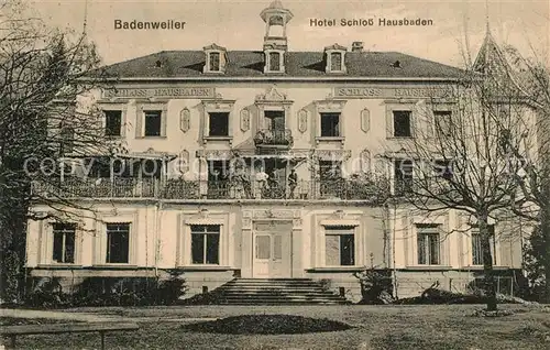 AK / Ansichtskarte Badenweiler Hotel Schloss Hausbaden Badenweiler