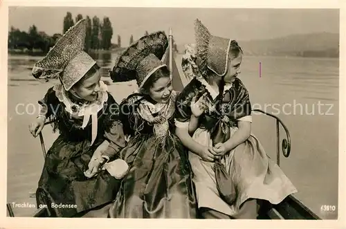 AK / Ansichtskarte Konstanz_Bodensee Trachten am Bodensee Maedchen Konstanz_Bodensee