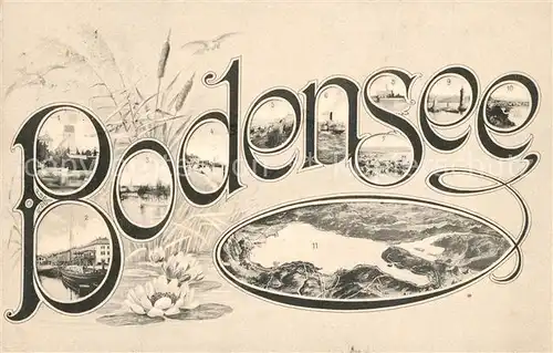 AK / Ansichtskarte Bodensee_Region aus der Vogelperspektive Sehenswuerdigkeiten der Region Bodensee Region