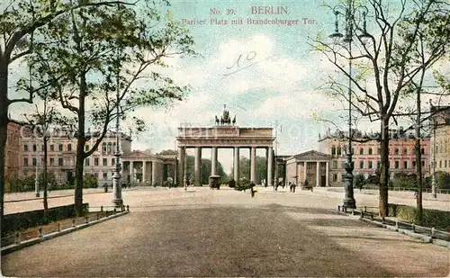 AK / Ansichtskarte Berlin Pariser Platz Brandenburger Tor Berlin