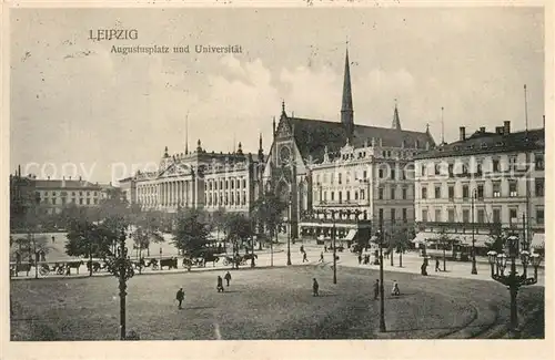 AK / Ansichtskarte Leipzig Augustusplatz Universitaet Leipzig