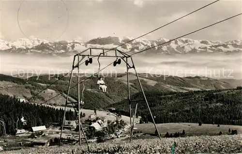 AK / Ansichtskarte Feldberg_Schwarzwald Hotel Feldbergerhof Schwebelift  Feldberg Schwarzwald
