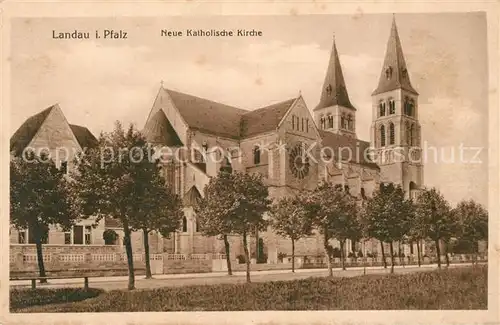 AK / Ansichtskarte Landau_Pfalz Neue Katholische Kirche Landau Pfalz