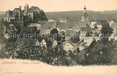 AK / Ansichtskarte Hohnstein_Saechsische_Schweiz Schloss Panorama Hohnstein_Saechsische