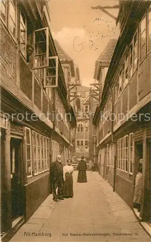 AK / Ansichtskarte Alt_Hamburg Hof Kramer Amtswohnungen Kraienkamp Alt_Hamburg