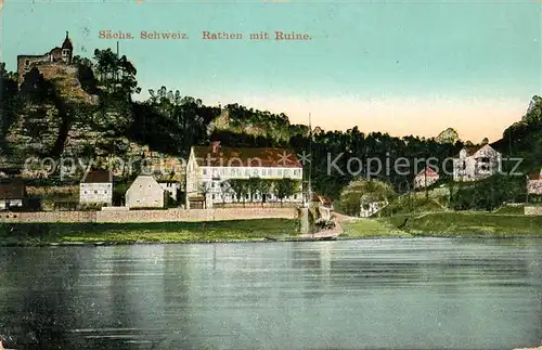 AK / Ansichtskarte Rathen_Saechsische Schweiz Ruine Rathen Saechsische Schweiz