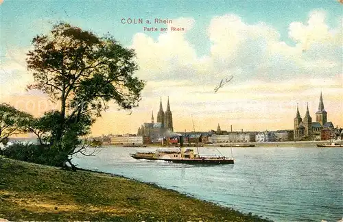 AK / Ansichtskarte Coeln_Rhein Rheinpartie Coeln_Rhein