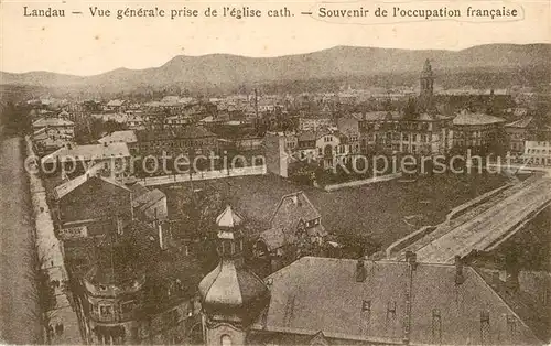 AK / Ansichtskarte Landau_Pfalz Panorama Eglise Landau Pfalz