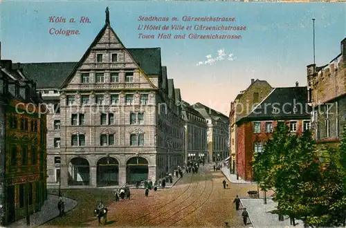 AK / Ansichtskarte Koeln_Rhein Stadthaus Guerzenichstrasse Koeln_Rhein