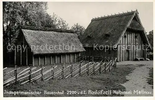AK / Ansichtskarte Mettnau_Radolfzell_Bodensee Freilichtmuseum Indogermanischer Bauernhof Mettnau_Radolfzell