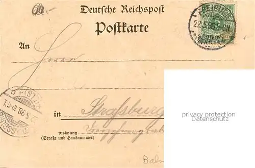 AK / Ansichtskarte Freiburg_Breisgau Muenster vom Schlossberg gesehen Deutsche Reichspost Freiburg Breisgau