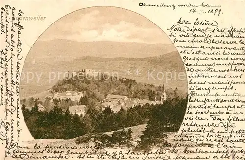 AK / Ansichtskarte Badenweiler Teilansicht mit Burgruine Badenweiler