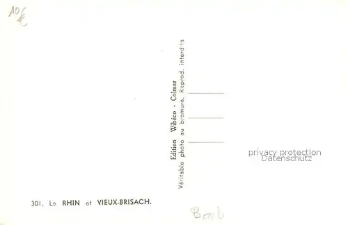 AK / Ansichtskarte Vieux_Brisach Le Rhin Partie am Rhein Dampfer Blick zum Muenster Vieux Brisach