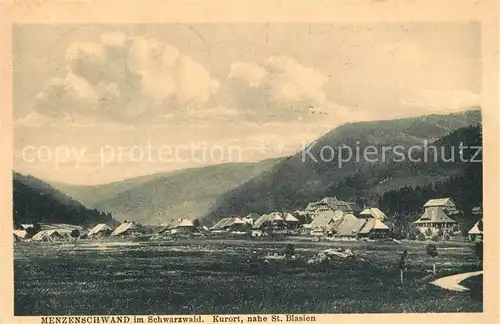 AK / Ansichtskarte Menzenschwand Panorama Kurort im Schwarzwald Menzenschwand