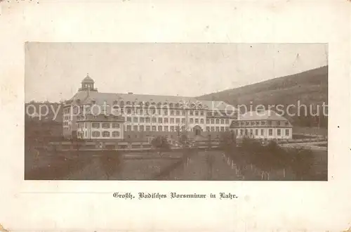 AK / Ansichtskarte Lahr_Baden Grossherzogliches Badisches Vorseminar Reserve Lazarett Stempel Lahr_Baden