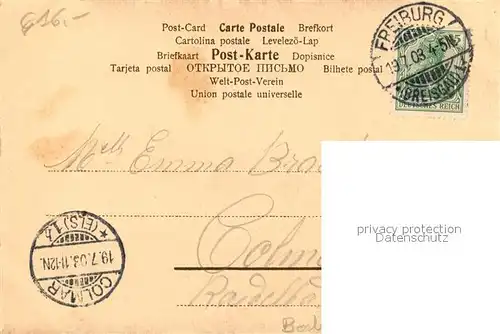 AK / Ansichtskarte Freiburg_Breisgau Martinstor Zeichnung Kuenstlerkarte Freiburg Breisgau