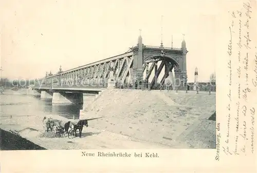 AK / Ansichtskarte Kehl_Rhein Neue Rheinbruecke Deutsche Reichspost Kehl_Rhein