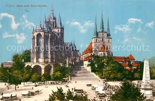 AK / Ansichtskarte Erfurt Dom Severikirche Erfurt