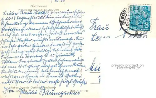 AK / Ansichtskarte Nordhausen_Thueringen Pfaffengasse Dom Nordhausen Thueringen