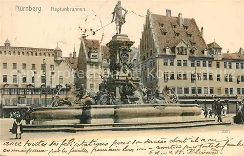 AK / Ansichtskarte Nuernberg Neptunbrunnen Nuernberg