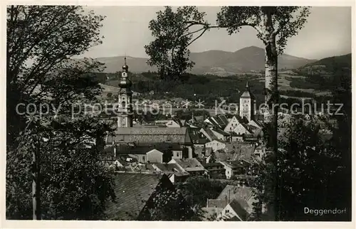 AK / Ansichtskarte Deggendorf_Donau Panorama Kirche Deggendorf Donau