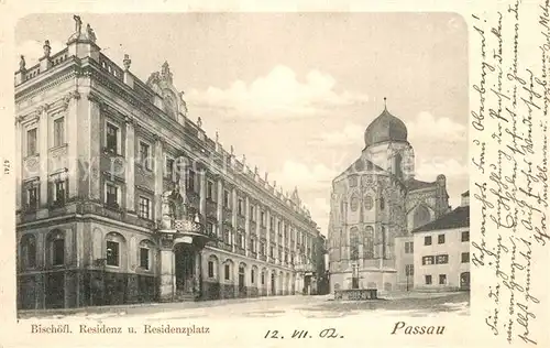 AK / Ansichtskarte Passau Bischoefliche Residenz Residenzplatz Passau