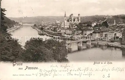 AK / Ansichtskarte Passau Dom Blick von der Ries Passau
