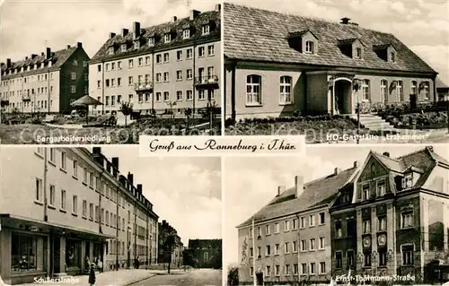 AK / Ansichtskarte Ronneburg_Thueringen Bergarbeitersiedlung HO Gaststaette Erzhammer Schillerstrasse Ronneburg Thueringen