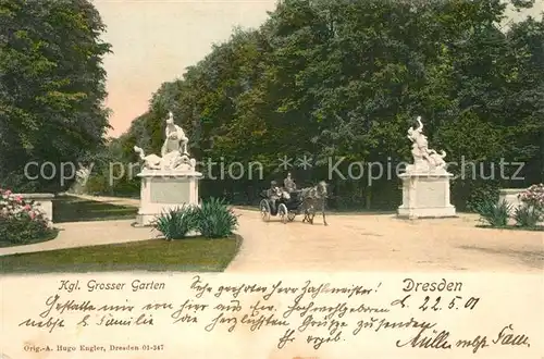 AK / Ansichtskarte Dresden Koeniglicher grosser Garten Dresden