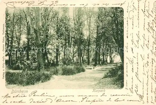 AK / Ansichtskarte Duerrheim_Bad Kurpark Duerrheim_Bad