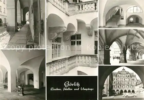 AK / Ansichtskarte Goerlitz_Sachsen Neissstrasse Untermarkt Nikolaistrasse Hirschlauben Neues Rathaus Goerlitz Sachsen