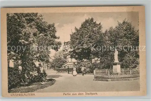 AK / Ansichtskarte Kaiserslautern Partie aus dem Stadtpark Kaiserslautern