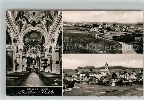 AK / Ansichtskarte Rohr_Niederbayern Abteikirche Panorama Rohr Niederbayern