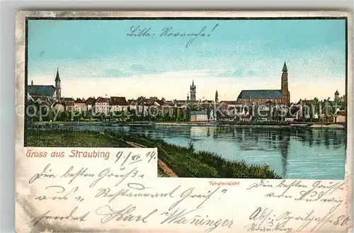 AK / Ansichtskarte Straubing Panorama Straubing