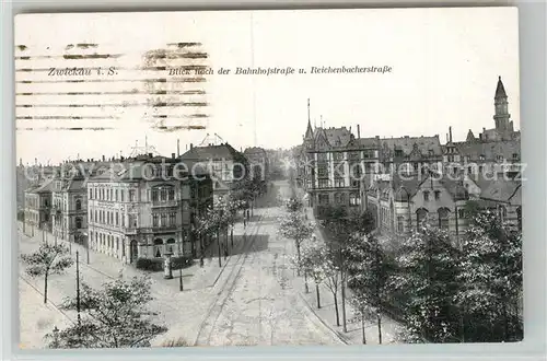 AK / Ansichtskarte Zwickau_Sachsen Bahnhofstrasse Reichenbacher Strasse Zwickau Sachsen