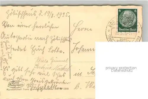 AK / Ansichtskarte Auerbach_Vogtland Zoebischhaus Sommerfrische Auerbach_Vogtland