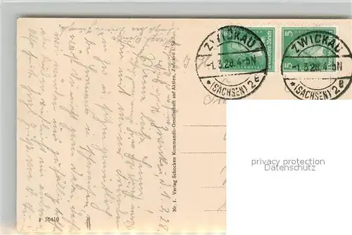 AK / Ansichtskarte Zwickau_Sachsen Schwanenschloss Segelboot Zwickau Sachsen