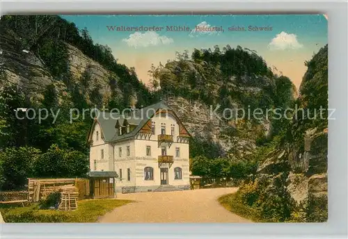 AK / Ansichtskarte Waltersdorf_Bad_Schandau Muehle Polenztal Waltersdorf_Bad_Schandau