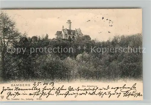 AK / Ansichtskarte Bamberg Altenburg Bamberg